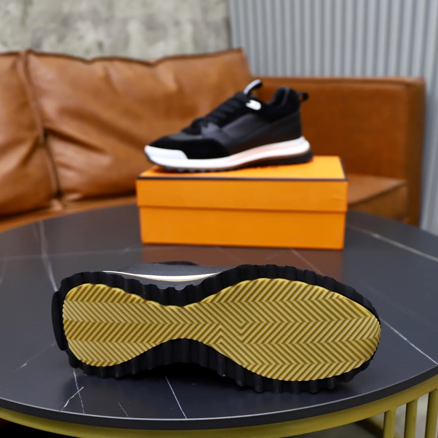 Men's shoes: 462💰🎬【Hermès】Official website synchronization Counter quality French Paris catwalk style Simple and classic Imported original fabric Original outsole Size (size): 38-44